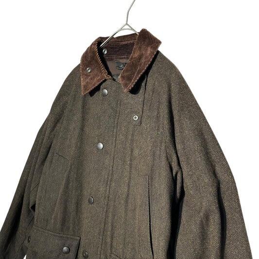 Barbour Bedale SL Waxed Tweed Oiled Jacket Size 36