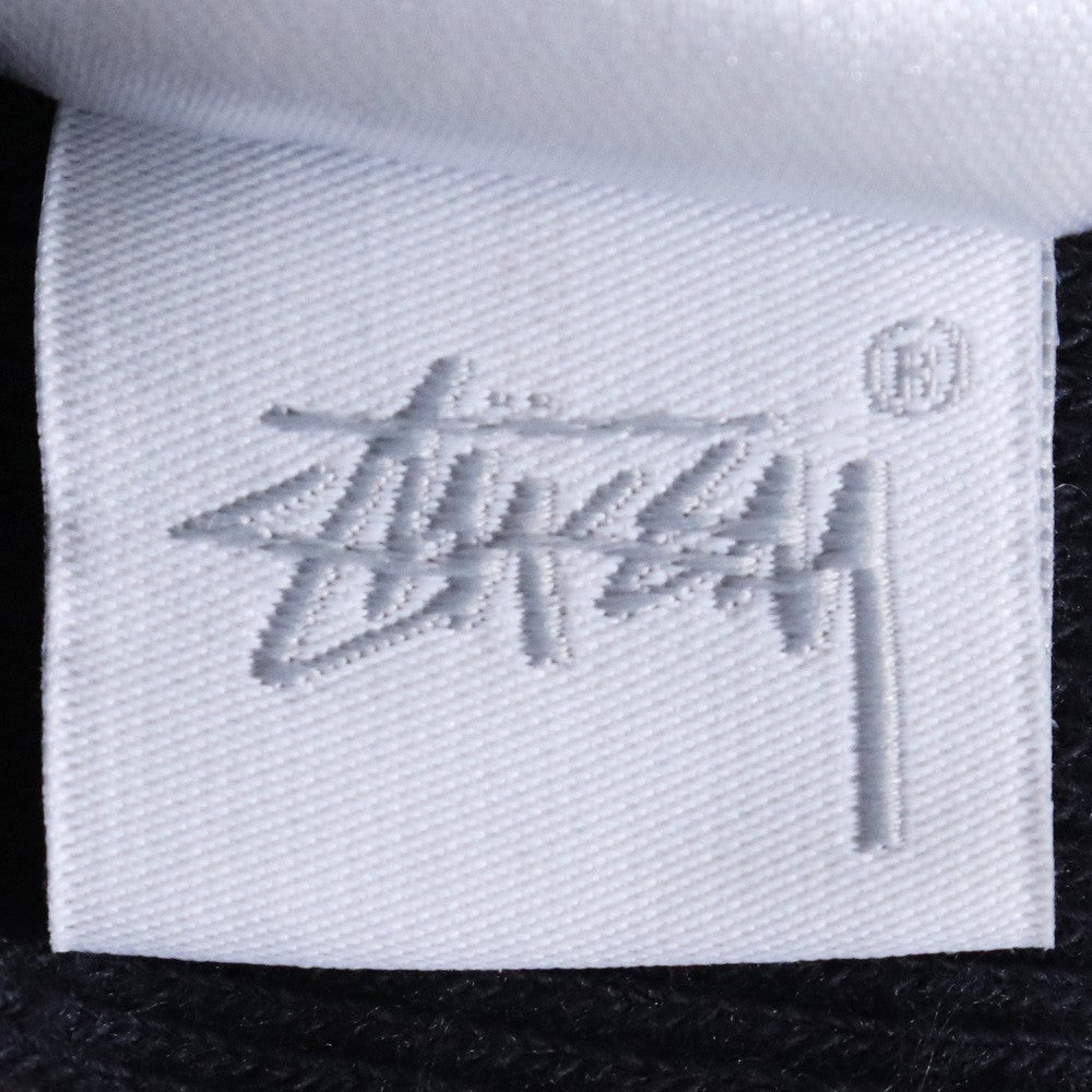 STUSSY × CHAMPION Reverse Weave Felt Hoodie Black Size L