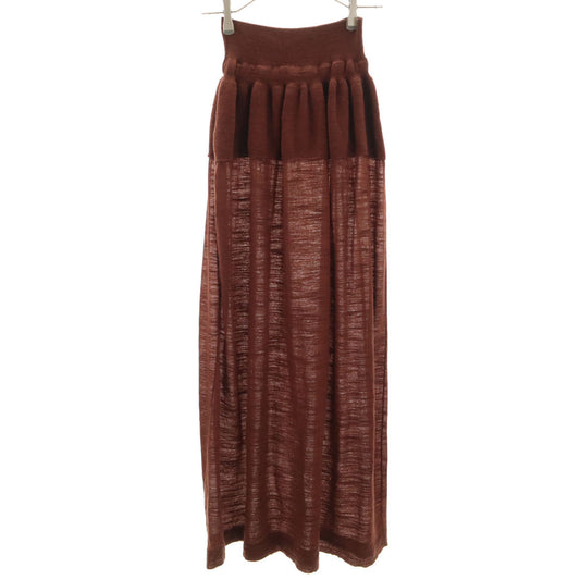 LEMAIRE Italian Knit Maxi Skirt Brown Size S