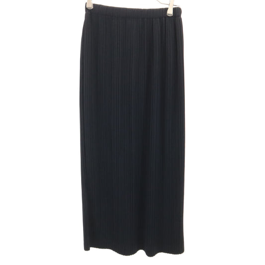 ISSEY MIYAKE 90s Pleated Maxi Skirt Black Size M