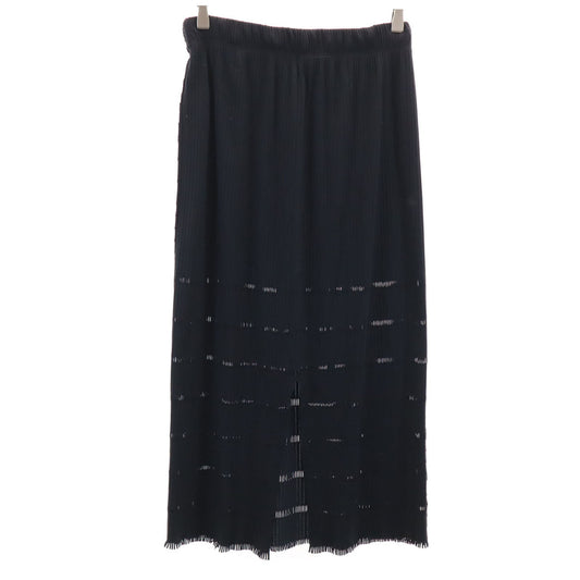 PLEATS PLEASE Pleated Midi Skirt Black Size JP 3