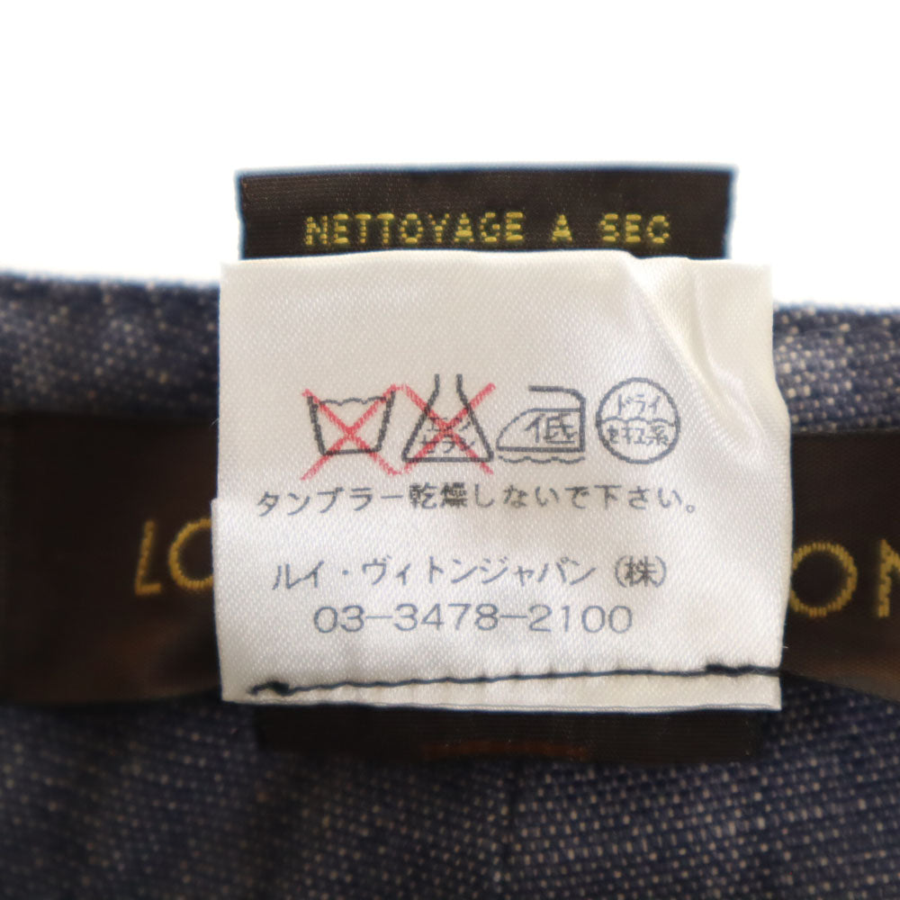LOUIS VUITTON Denim Midi Skirt Blue Size 36