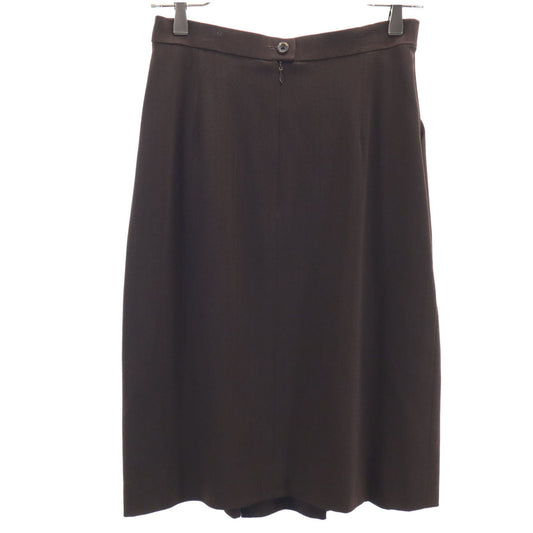 CELINE French Made Midi Tight Skirt Brown Size 38