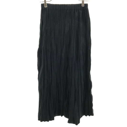 ISSEY MIYAKE 90s Pleated Long Skirt Black Size L