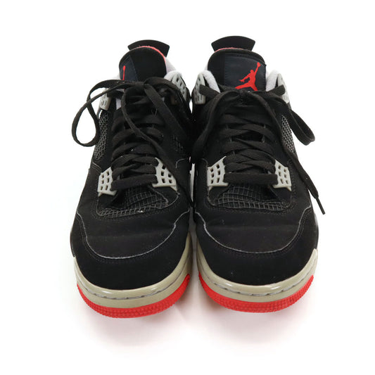 NIKE AIR JORDAN 4 Retro OG Bred Sneakers Black Size 28.5