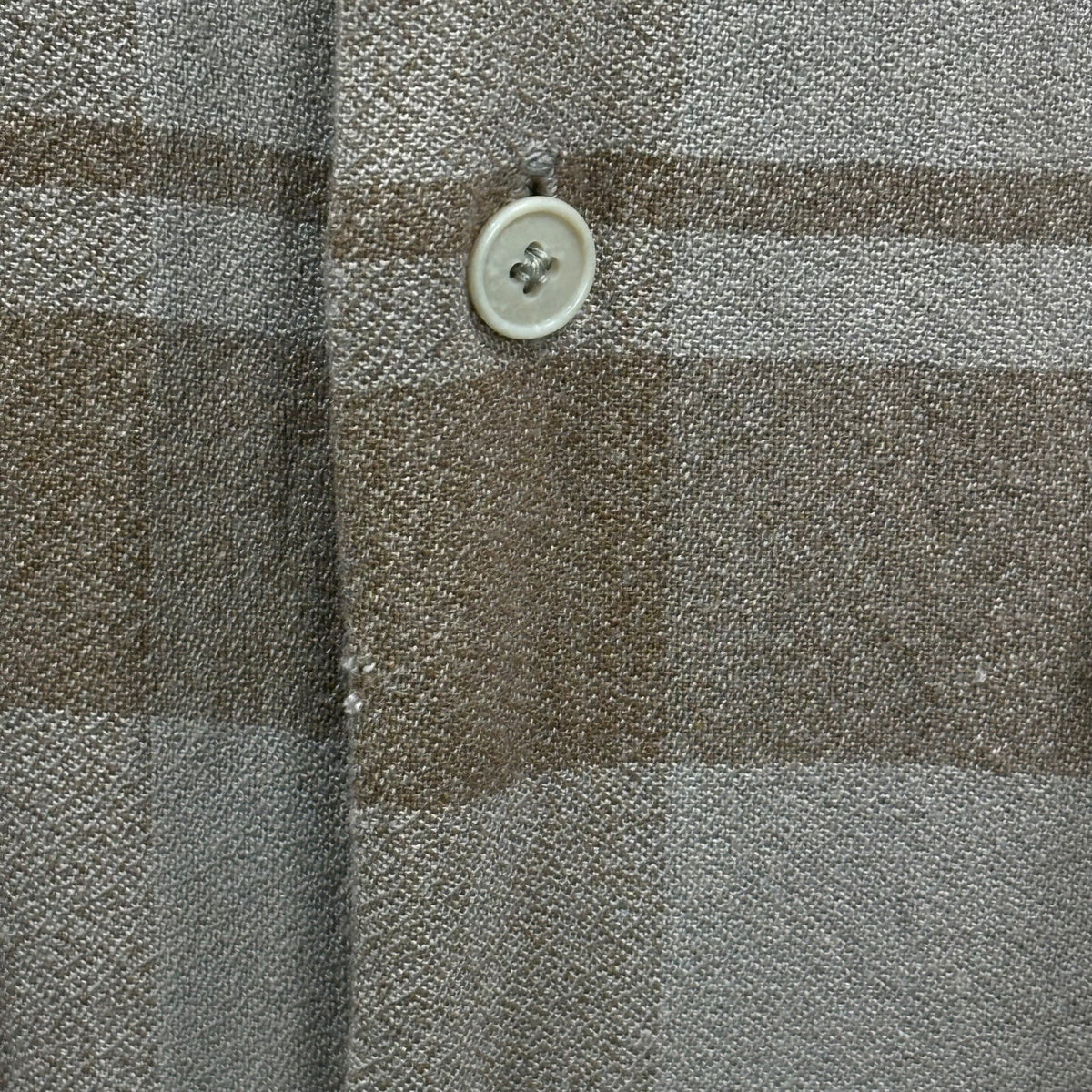 TOWNCRAFT Plus 60s Ombre Check Rayon Collar Shirt Size M