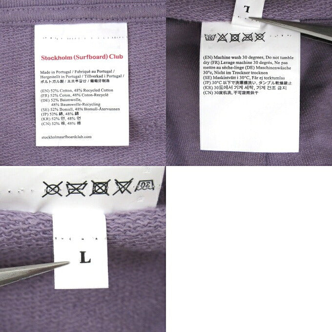 STOCKHOLM SURFBOARD CLUB BJORN Lavender Hoodie Size L