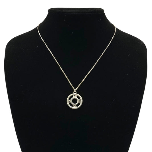 TIFFANY & CO. Atlas Open Medallion Pendant Necklace Silver