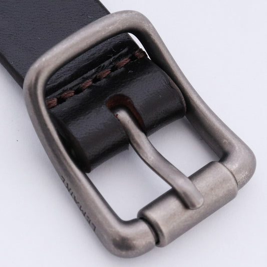 LEMAIRE Rio Studs Narrow Cow Leather Belt Dark Brown Size 90