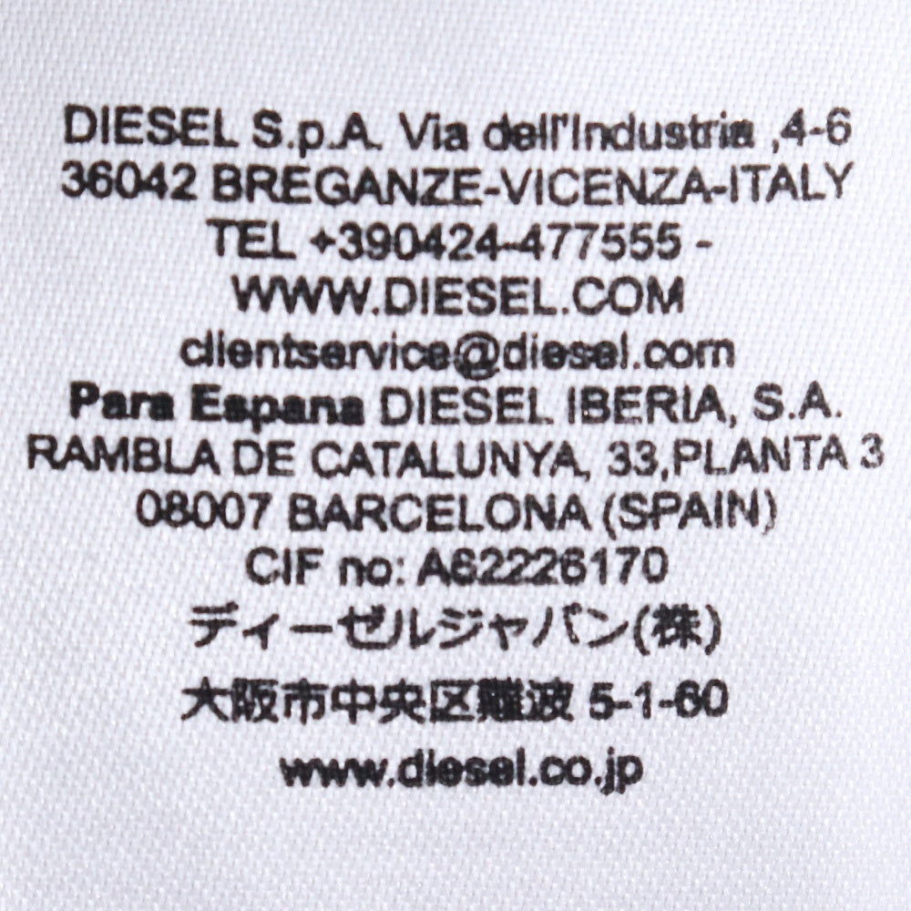 DIESEL 25AW Distressed Metal Oval D Hoodie Black Size M
