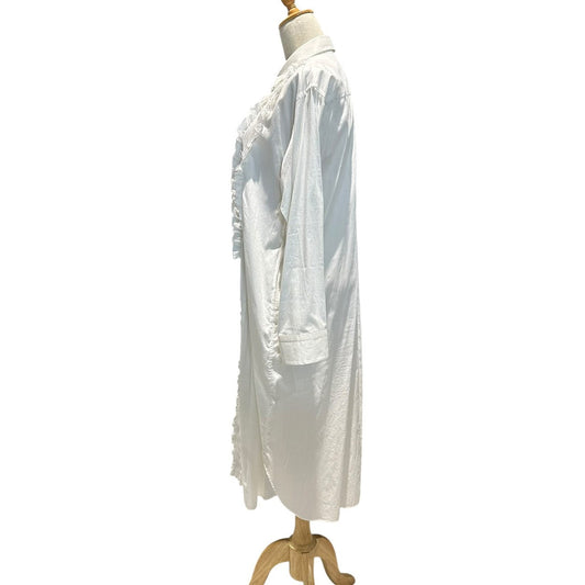 TAO 23SS Frill Shirt Dress White Size M