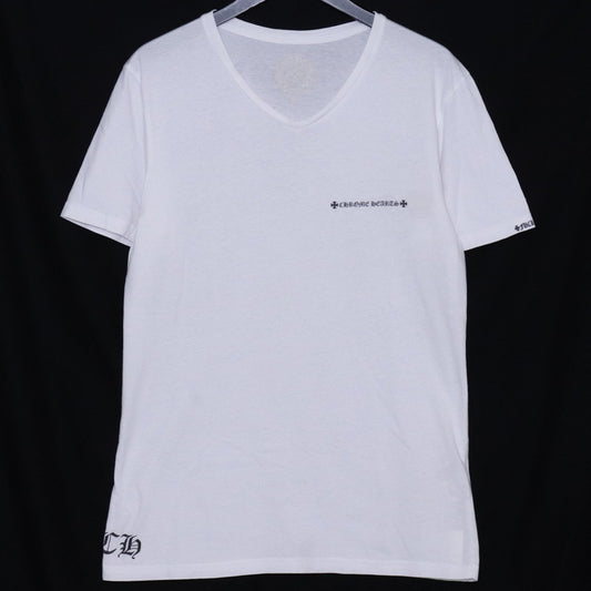 CHROME HEARTS Back Arch Logo CH Plus T-Shirt White Size M