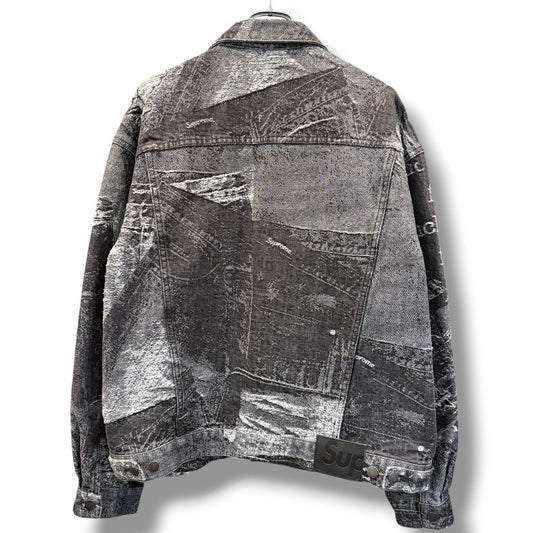 SUPREME 23SS Archive Denim Jacquard Jacket Black Size L