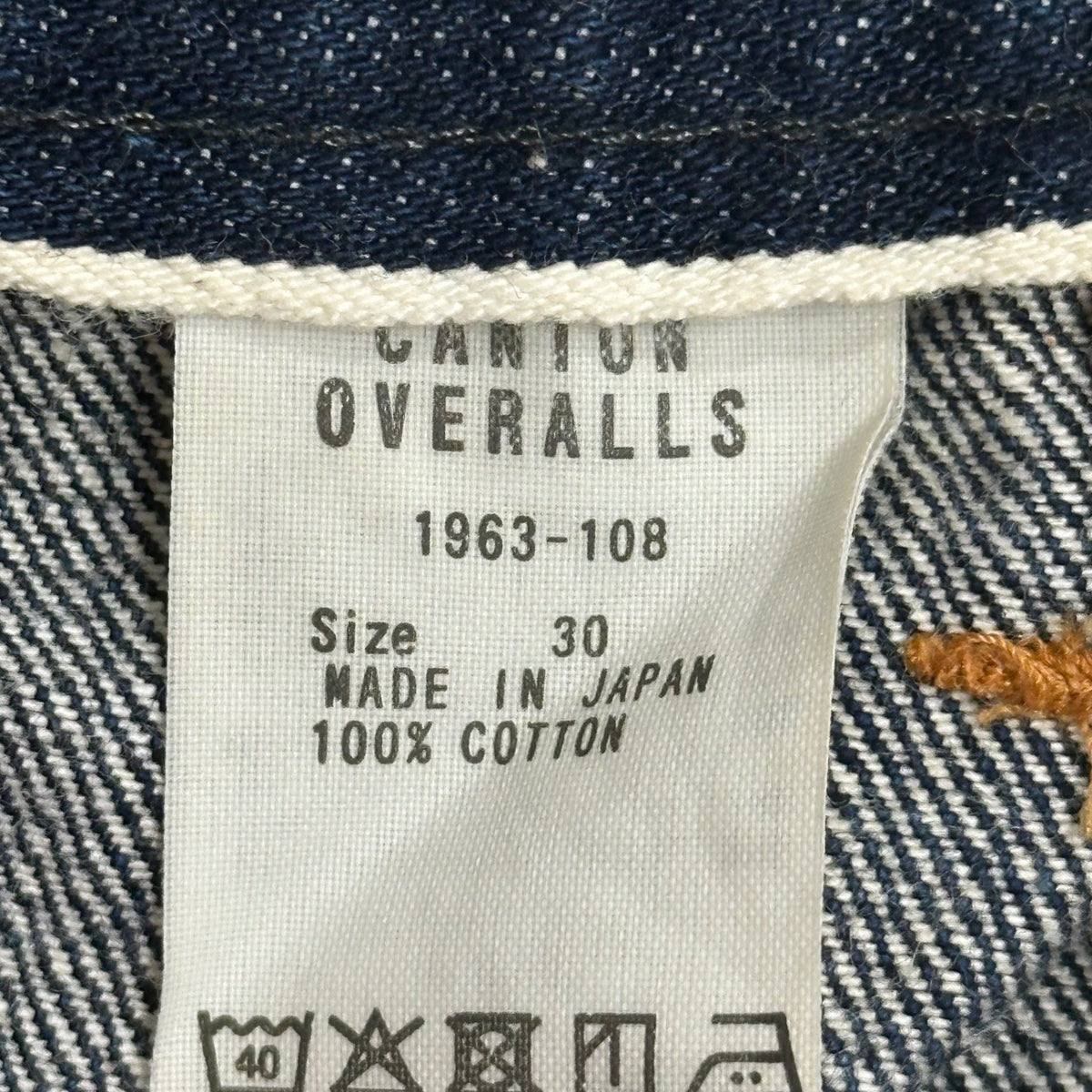 CANTON OVERALLS One Wash Basic Double Knee Jeans Size 30