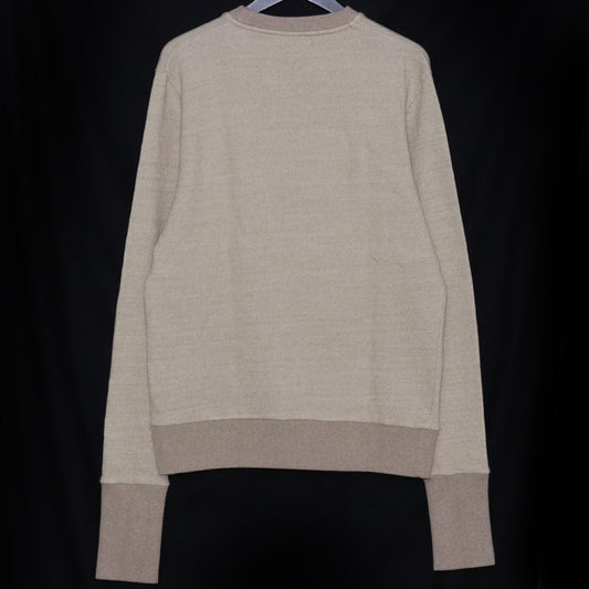 LOEWE 18AW Logo Patch Crewneck Sweatshirt Beige Size L