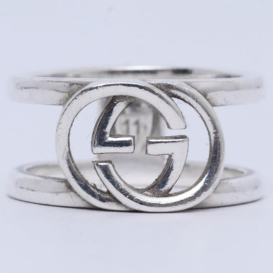GUCCI Interlocking G Ring Silver Size JP 10