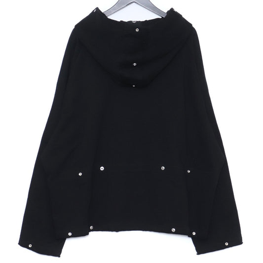 ALMOSTBLACK Dot Button Adjustment Sweat Hoodie Black Size 3