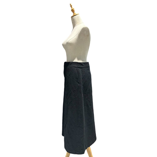 COMME des GARCONS 2000AW Wool Felted Long Skirt Black Size S