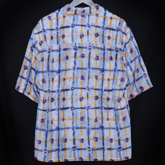 MARNI 24SS Graphic Print Short Sleeve Shirt Blue Size 44