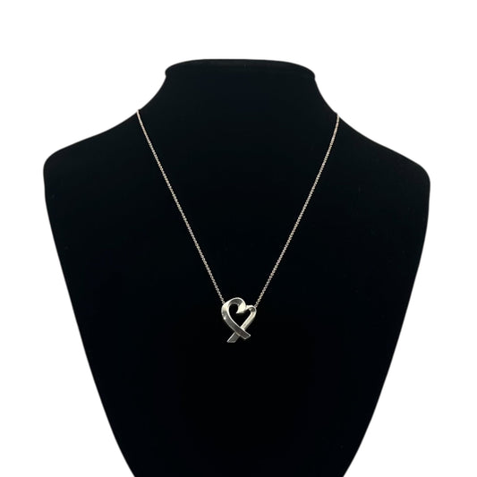 TIFFANY & CO. Paloma Picasso Loving Heart Necklace Silver