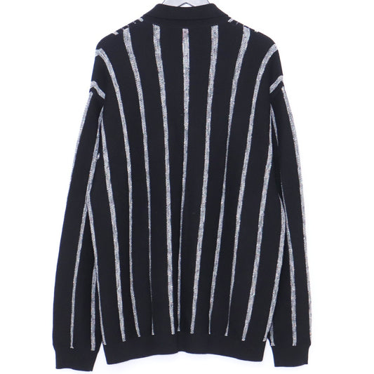 Supreme 24AW Speckle Stripe Zip Up Cardigan Black Size XL