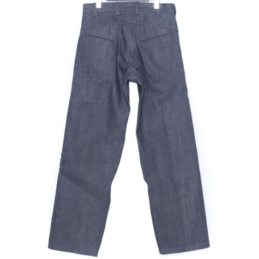 BLUE GRAY 25SS 10-Pocket Panel Washed Jeans Gray Size 44