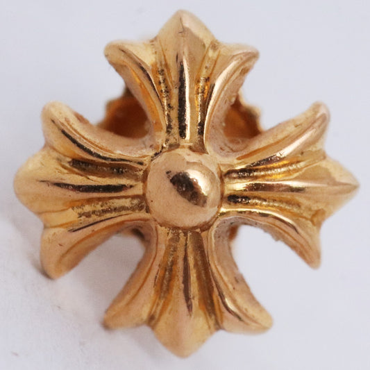 CHROME HEARTS 22K CH Plus Stud Earring Gold Size F