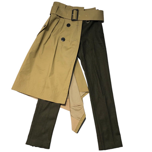 sacai 19AW Trench Docking Wool Slacks Multi Size 0