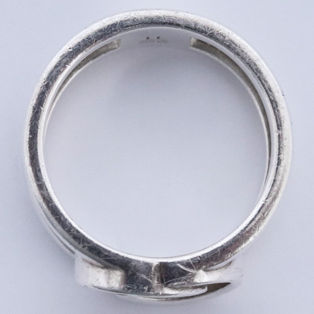 GUCCI Interlocking G Ring Silver Size JP 10