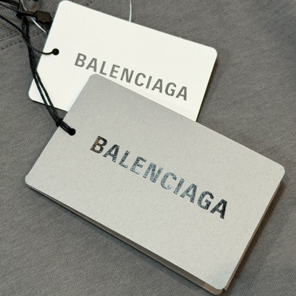 BALENCIAGA 25SS Human Being Print T-Shirt Gray Size 3