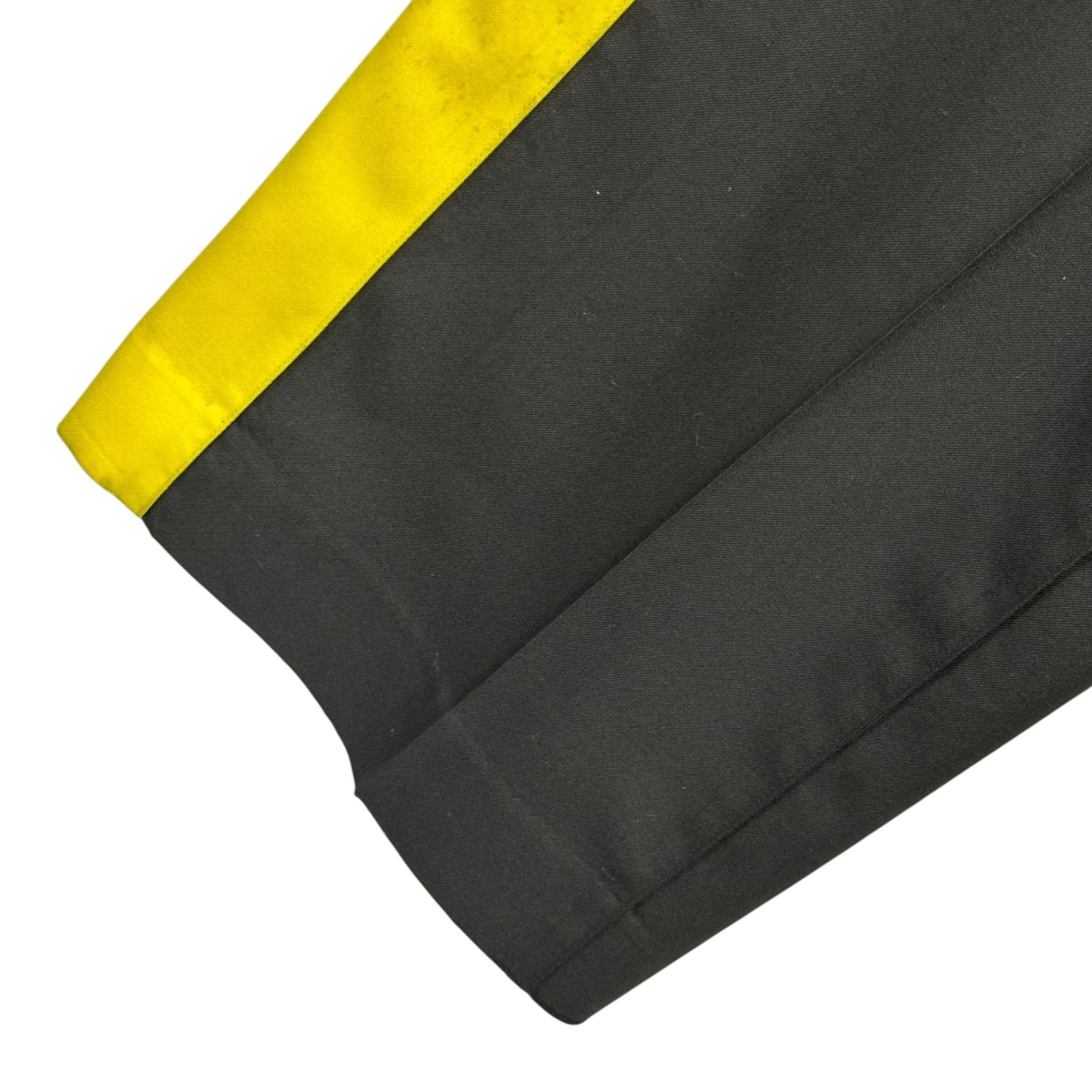 LOEWE Side Yellow Wide-Leg Wool Slacks Black/Yellow Size 38