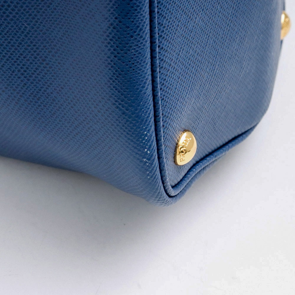 PRADA SAFFIANO CUIR Tote Bag Bluette Size F