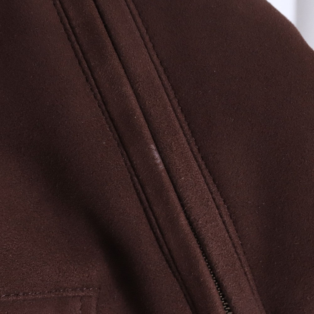PORTER CLASSIC Leather Suede Riders Jacket Brown Size M