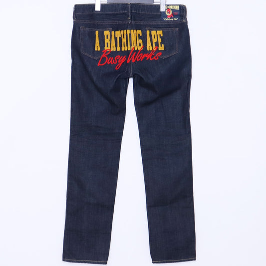 Bape A BATHING APE Busy Works Indigo Skinny Jeans Size S