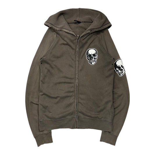 NUMBER (N)INE 04SS DBD Skull Patch Hoodie Brown Size 2