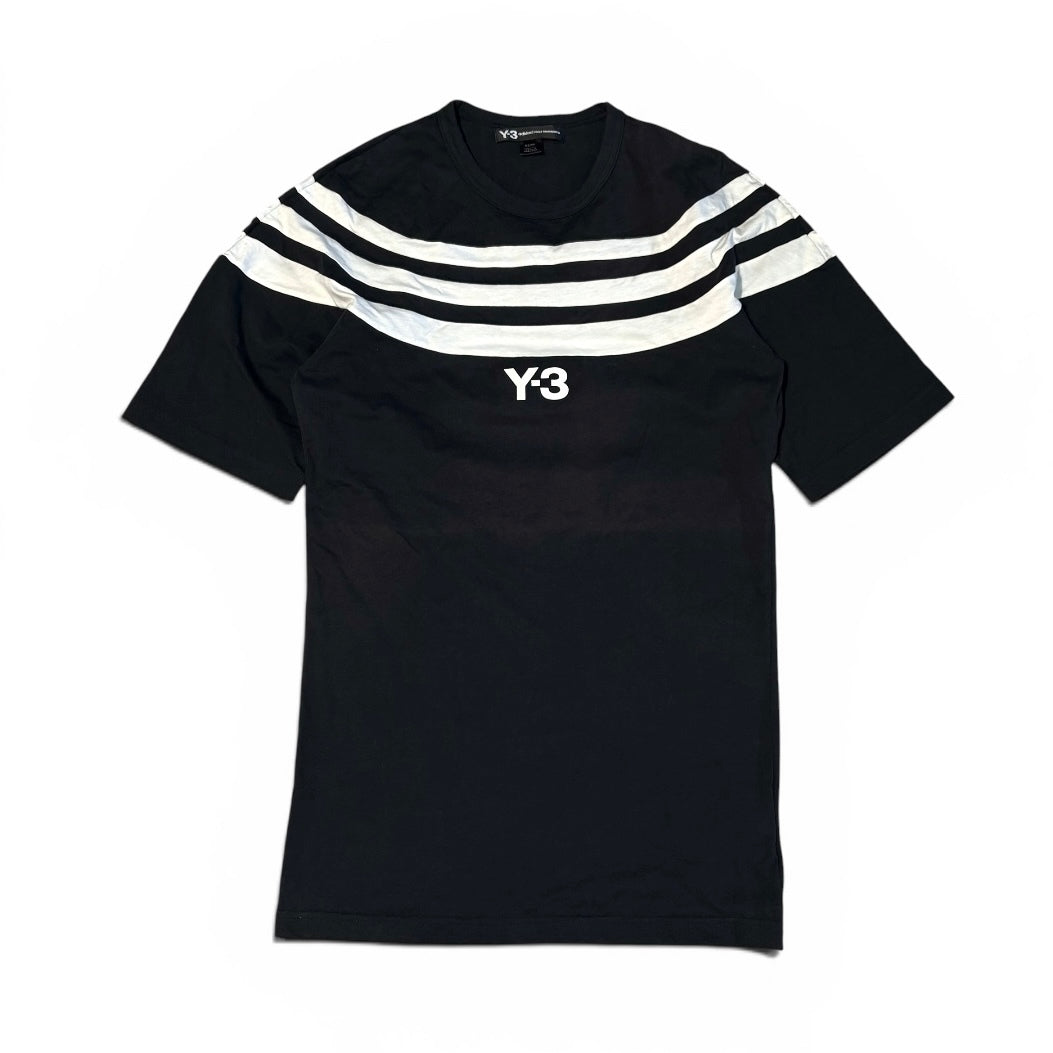 Yohji Yamamoto Y-3 3-Stripes Black Slim Tee Size XS