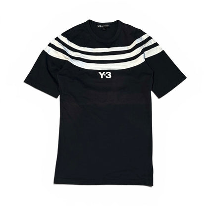 Yohji Yamamoto Y-3 3-Stripes Black Slim Tee Size XS