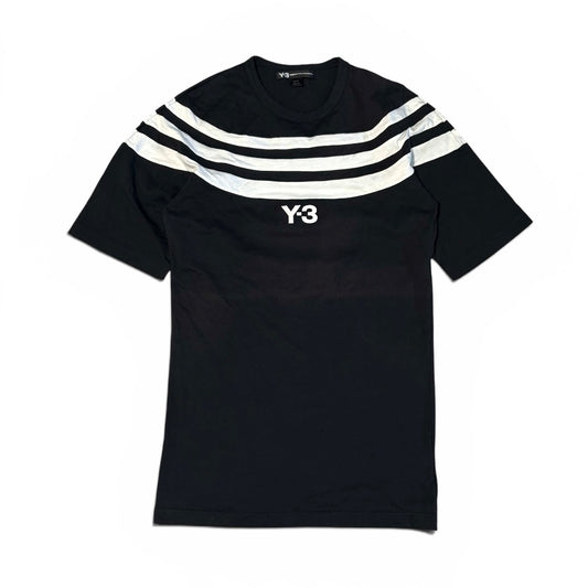 Yohji Yamamoto Y-3 3-Stripes Black Slim Tee Size XS