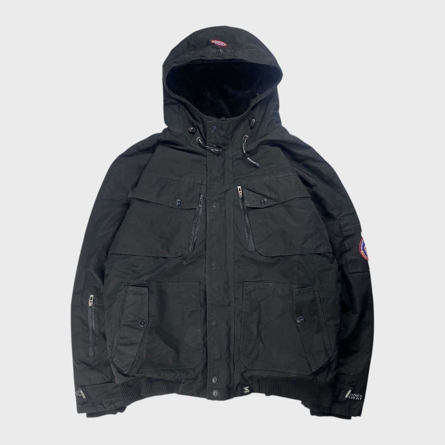 Geographical Norway Hoodie Black Size XL