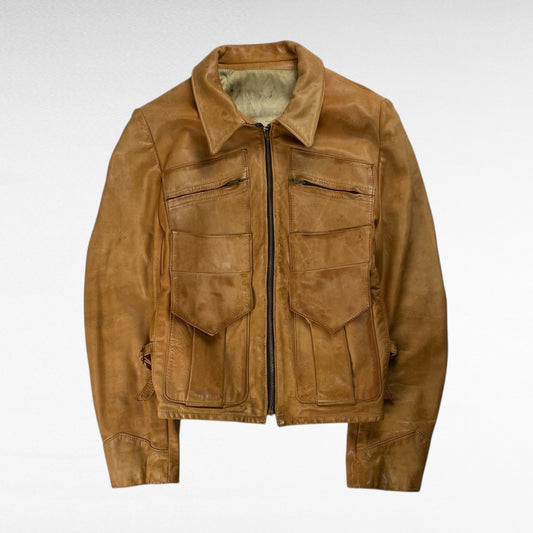 unknown Leather Jacket Brown Size S
