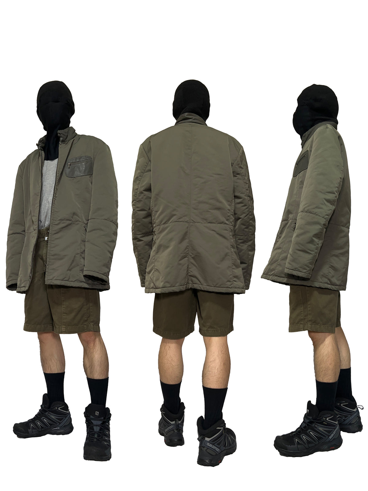 MARITHE FRANCOIS GIRBAUD 80s Pleated Shorts Olive Size 28