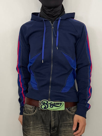 Marithe + Francois Girbaud blue star track jacket Size S
