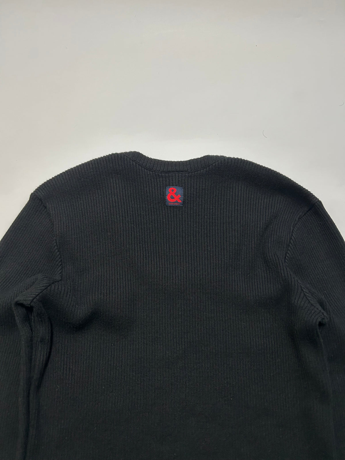 DOLCE&GABBANA 2000s Ribbed Knit Sweater Black Size 44