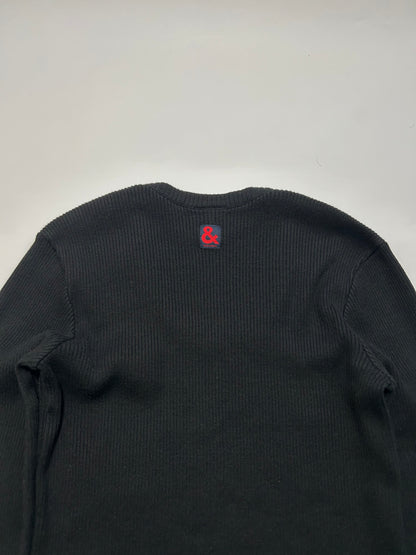 DOLCE&GABBANA 2000s Ribbed Knit Sweater Black Size 44