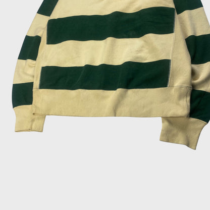 GOOD ENOUGH 90s Collared Striped Half-Zip Sweatshirt Size M