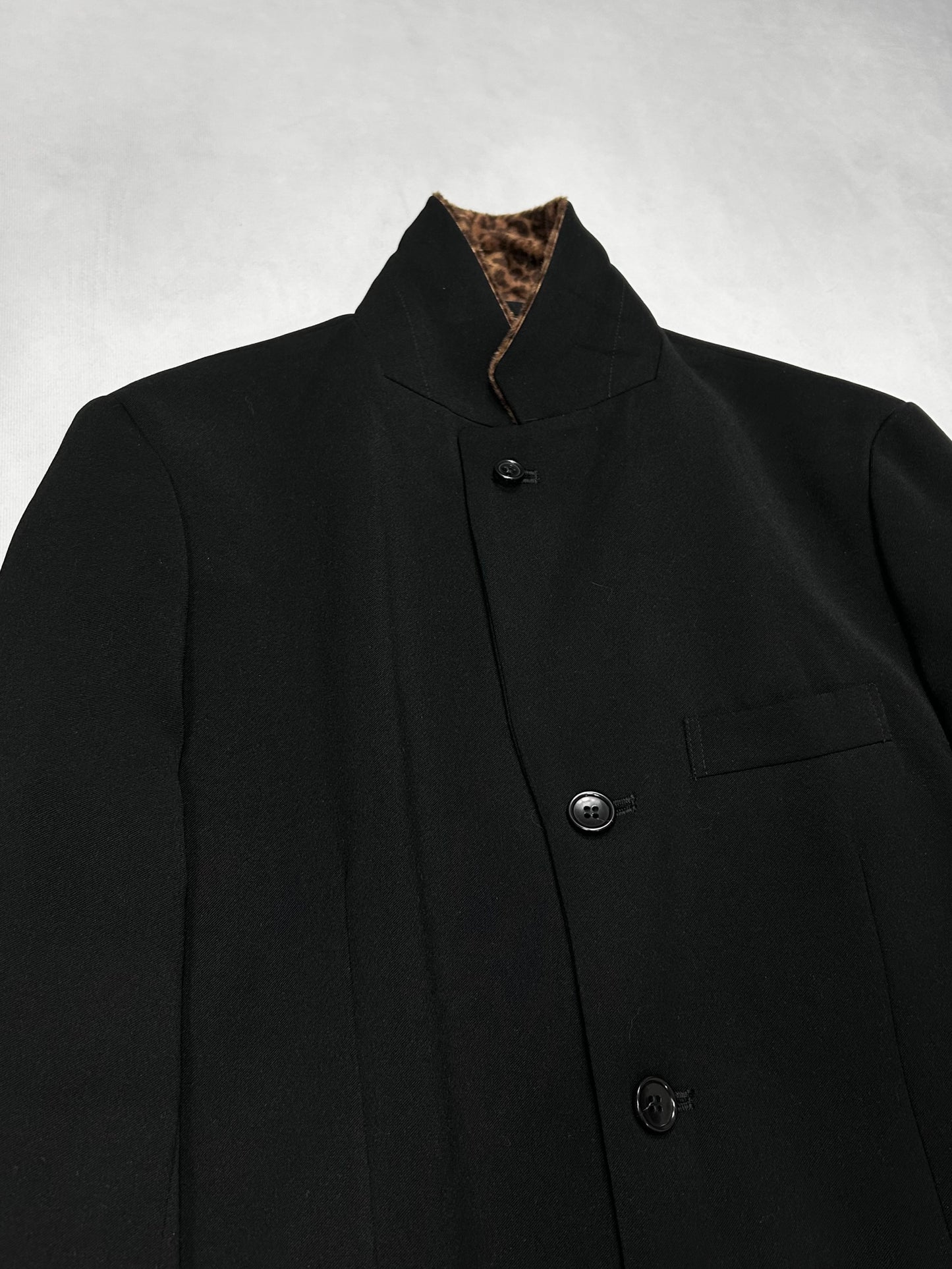Comme des Garcons Leopard Flap Ester Tailored Jacket Size M