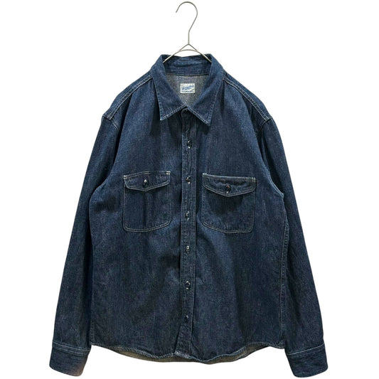 TENDERLOIN Indigo Denim Long Sleeve Work Shirt Size S