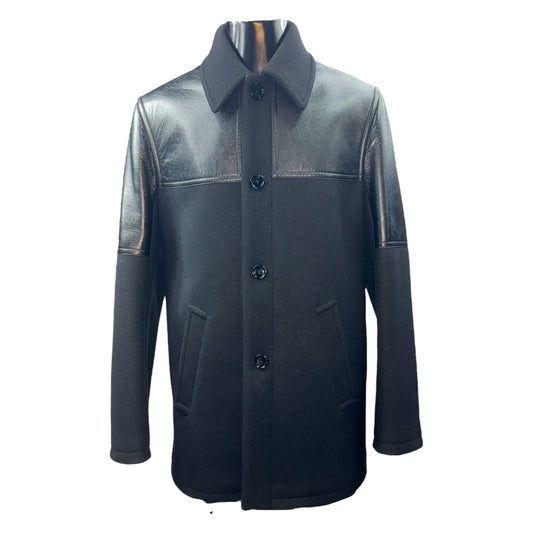 CELINE Leather Panel Combination Jacket Size M