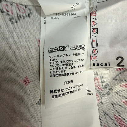 sacai 22SS Bandana Print Open Collar Shirt Size 1