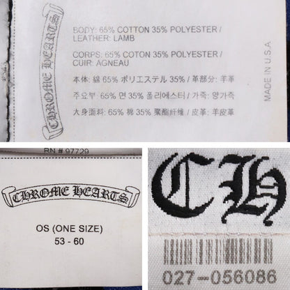 CHROME HEARTS CH Cross Patch Baseball Cap Blue Size F